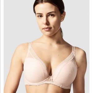 Festivité Lace Plunge Bra Pink 34 DDDD